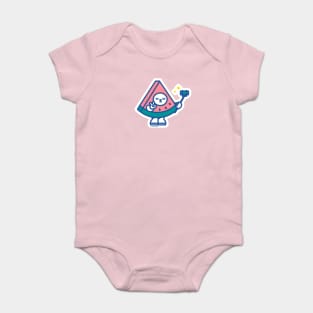 Pink and Green Watermelon Selfie cat Baby Bodysuit